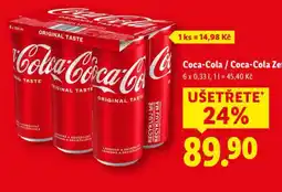 Lidl Coca cola, coca cola zero nabídka