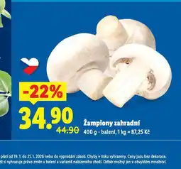 Lidl Žampiony zahradní nabídka
