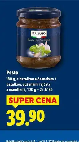 Lidl Pesto nabídka