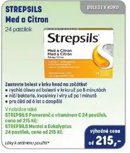 PharmaPoint STREPSILS Med a Citron nabídka