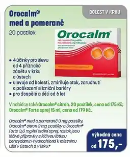 PharmaPoint Orocalm® med a pomeranč nabídka