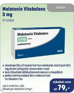 PharmaPoint Melatonin Vitabalans nabídka