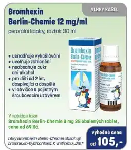 PharmaPoint Bromhexin Berlin-Chemie 12 mg/ml nabídka