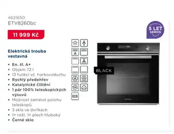 Elektrická trouba vestavná ETV8260bc