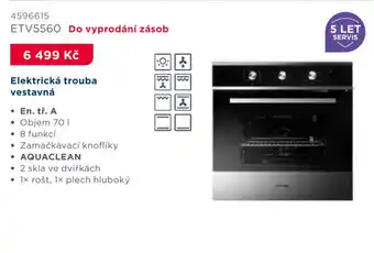 Elektrická trouba vestavná ETV5560