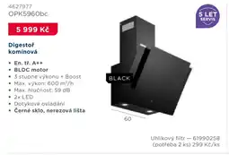 Asko Digestoř komínová OPK5960bc nabídka