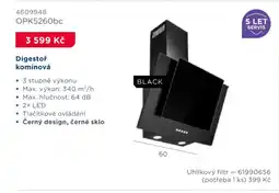 Asko Digestoř komínová OPK5260bc nabídka