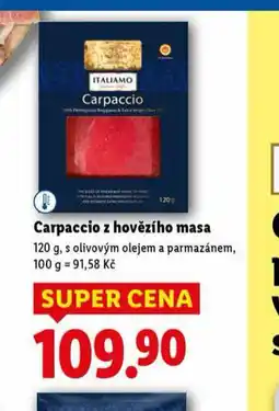 Lidl Carpaccio z hovězího masa nabídka
