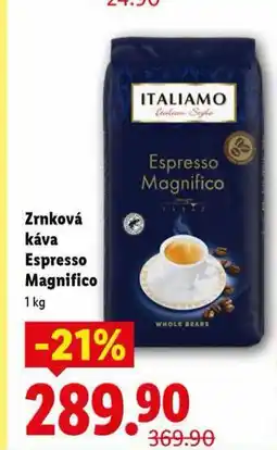Lidl Zrnková káva espresso magnifico nabídka