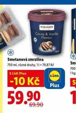 Lidl Smetanová zmrzlina nabídka