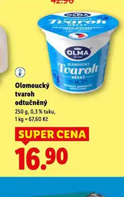 Lidl Olomoucký tvaroh odtučněný nabídka