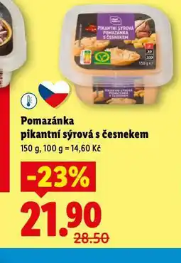 Lidl Pomazánka pikantní sýrová s česnekem nabídka