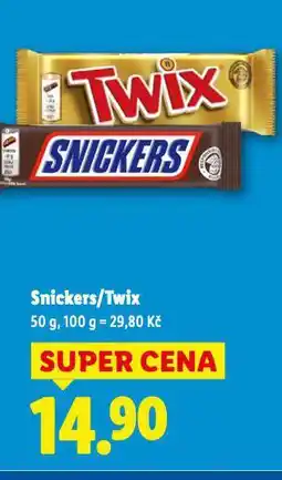 Lidl Snickers / twix nabídka
