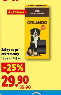 Lidl Orlando sáčky na psí exkrementy nabídka