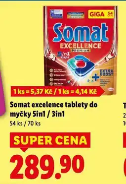 Lidl Somat excelence tablety do myčky nabídka