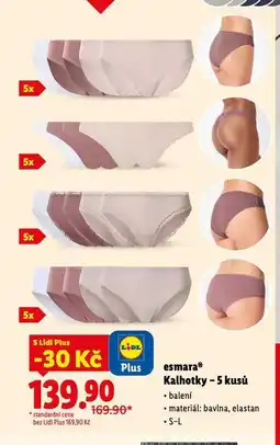Lidl Kalhoty 5 - kusů nabídka