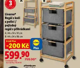 Lidl Pojízdný regál s přihrádkami nabídka