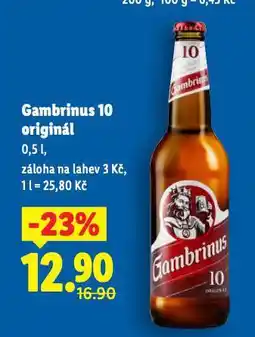 Lidl Pivo gambrinus nabídka