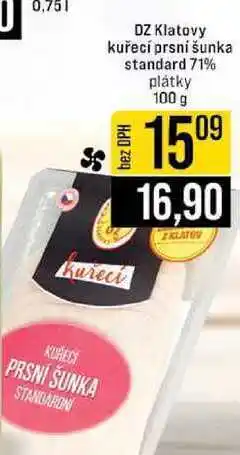 Jip DZ Klatovy kuřecí prsni šunka standard 71% nabídka