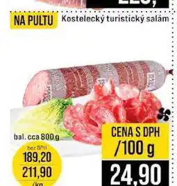 Jip Kostelecký turistický salám bal.cca 800g 100g nabídka