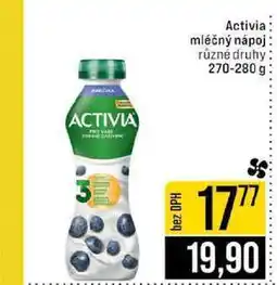 Jip Activia mléčný nápoj různé druhy nabídka