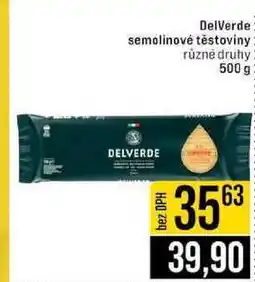 Jip DelVerde semolinové těstoviny různé druhy nabídka