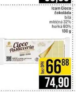Jip Icam Cioco čokoláda bilá mléčná 32% hořká 60% nabídka