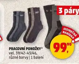 Penny Market PRACOVNÍ PONOŽKY, 3 páry nabídka
