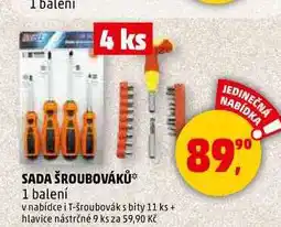 Penny Market SADA ŠROUBOVÁKŮ, 4 ks nabídka