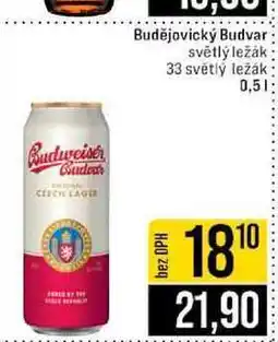 Jip Budějovický Budvar světlý ležák 33 světlý ležák nabídka