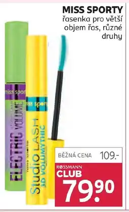 Rossmann MISS SPORTY řasenka pro větší objem řas nabídka
