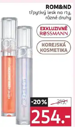 Rossmann ROM&ND třpytivý lesk na rty nabídka