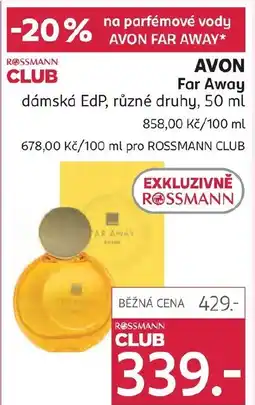 Rossmann AVON Far Away dámská EdP nabídka