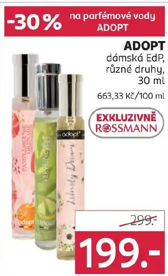 Rossmann ADOPT dámská EdP nabídka