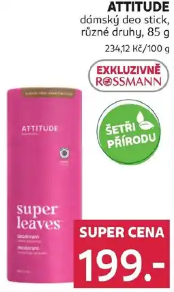 Rossmann ATTITUDE dámský deo stick nabídka