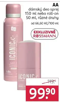 Rossmann AA dámský deo sprej nabídka