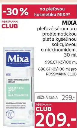 Rossmann MIXA pleťové sérum pro problematickou pleť s kyselinou salicylovou a niacinamidem nabídka