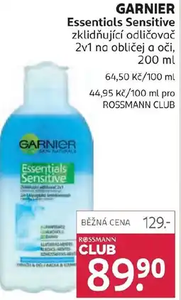 Rossmann GARNIER Essentials Sensitive nabídka