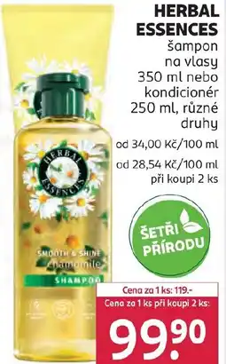 Rossmann HERBAL ESSENCES šampon na vlasy nabídka