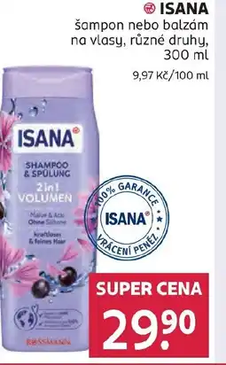 Rossmann ISANA šampon nebo balzám na vlasy nabídka