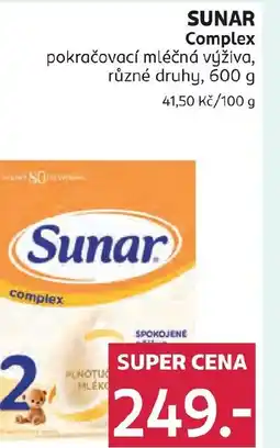 Rossmann SUNAR Complex pokračovací mléčná výživa nabídka