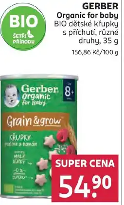 Rossmann GERBER Organic for baby BIO dětské křupky s příchutí nabídka