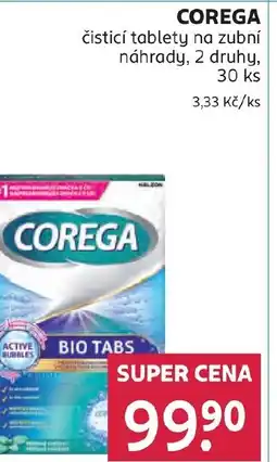 Rossmann COREGA čisticí tablety na zubní náhrady nabídka