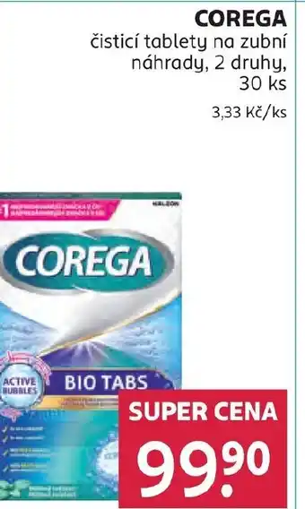 Rossmann COREGA čisticí tablety na zubní náhrady nabídka
