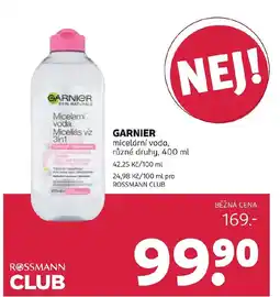 Rossmann GARNIER micelární voda nabídka