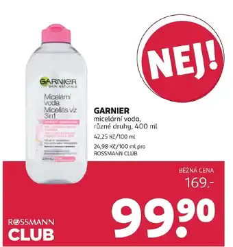 Rossmann GARNIER micelární voda nabídka