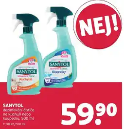 Rossmann Sanytol dezinfekční čističe na kuchyň nebo koupelnu nabídka