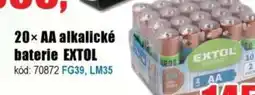 EVA 20× AA alkalické baterie EXTOL nabídka