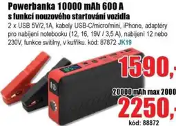 EVA Powerbanka 10000 mAh 600 A s funkcí nouzového startování vozidla nabídka
