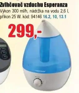 EVA Zvlhčovač vzduchu Esperanza nabídka